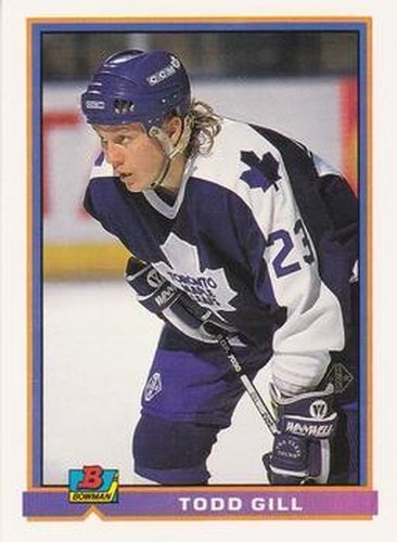 #171 Todd Gill - Toronto Maple Leafs - 1991-92 Bowman Hockey