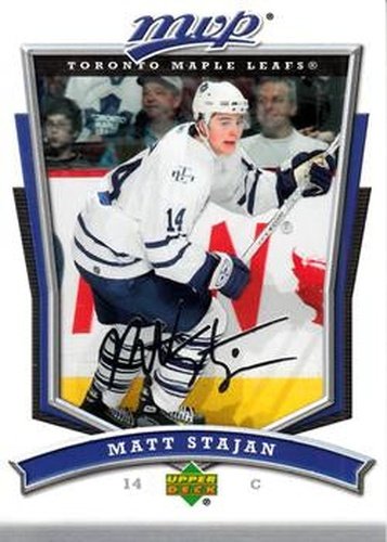 #171 Matt Stajan - Toronto Maple Leafs - 2007-08 Upper Deck MVP Hockey