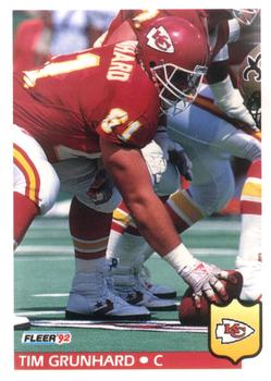 #171 Tim Grunhard - Kansas City Chiefs - 1992 Fleer Football