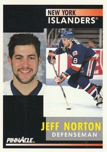 #172 Jeff Norton - New York Islanders - 1991-92 Pinnacle Hockey