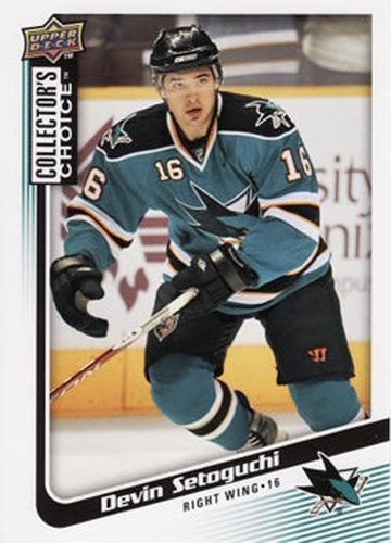 #172 Devin Setoguchi - San Jose Sharks - 2009-10 Collector's Choice Hockey