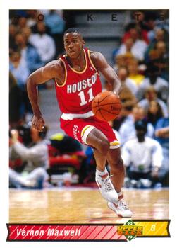 #172 Vernon Maxwell - Houston Rockets - 1992-93 Upper Deck Basketball