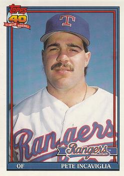 #172 Pete Incaviglia - Texas Rangers - 1991 O-Pee-Chee Baseball