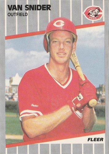 #172 Van Snider - Cincinnati Reds - 1989 Fleer Baseball
