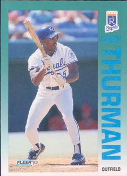 #172 Gary Thurman - Kansas City Royals - 1992 Fleer Baseball
