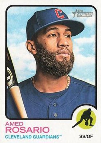 #172 Amed Rosario - Cleveland Guardians - 2022 Topps Heritage Baseball