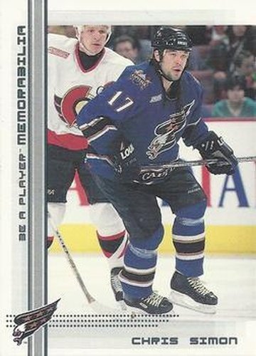 #172 Chris Simon - Washington Capitals - 2000-01 Be a Player Memorabilia Hockey