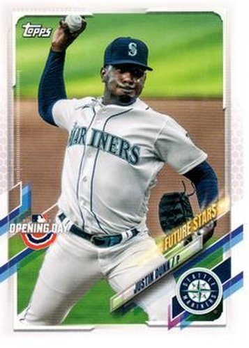 #172 Justin Dunn - Seattle Mariners - 2021 Topps Opening Day Baseball
