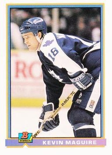 #172 Kevin Maguire - Toronto Maple Leafs - 1991-92 Bowman Hockey