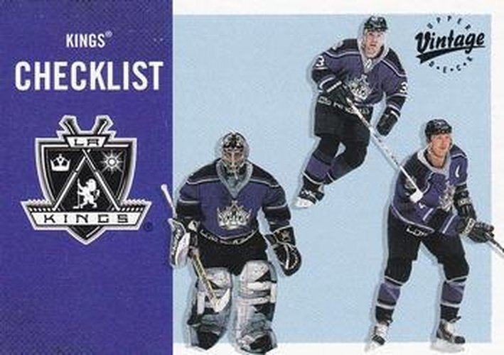 #172 Kings Checklist - Los Angeles Kings - 2000-01 Upper Deck Vintage Hockey