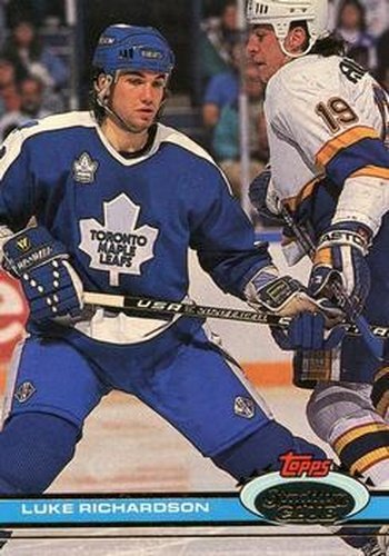 #172 Luke Richardson - Toronto Maple Leafs - 1991-92 Stadium Club Hockey