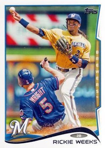 #172 Rickie Weeks - Milwaukee Brewers - 2014 Topps Baseball