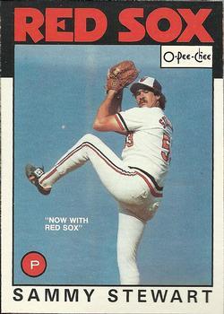 #172 Sammy Stewart - Boston Red Sox - 1986 O-Pee-Chee Baseball