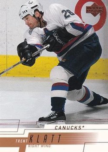 #172 Trent Klatt - Vancouver Canucks - 2000-01 Upper Deck Hockey