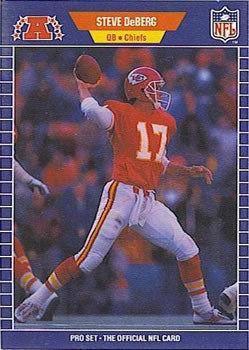 #172 Steve DeBerg - Kansas City Chiefs - 1989 Pro Set Football