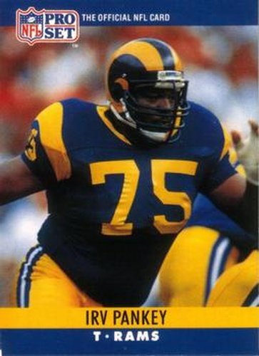 #172 Irv Pankey - Los Angeles Rams - 1990 Pro Set Football
