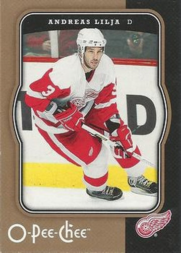 #172 Andreas Lilja - Detroit Red Wings - 2007-08 O-Pee-Chee Hockey