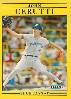 #172 John Cerutti - Toronto Blue Jays - 1991 Fleer Baseball