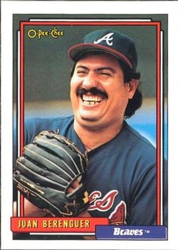 #172 Juan Berenguer - Atlanta Braves - 1992 O-Pee-Chee Baseball