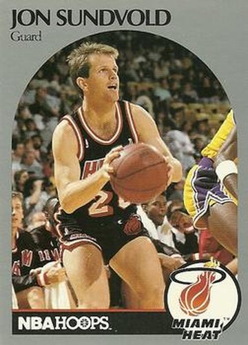 #172 Jon Sundvold - Miami Heat - 1990-91 Hoops Basketball