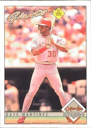 #172 Dave Martinez - San Francisco Giants - 1993 O-Pee-Chee Baseball