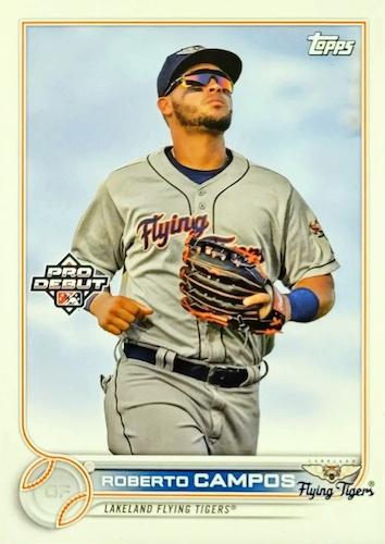 #PD-172b Roberto Campos - Lakeland Flying Tigers - 2022 Topps Pro Debut Baseball