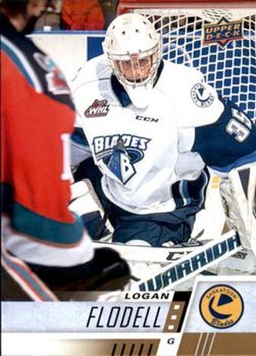 #173 Logan Flodell - Saskatoon Blades - 2017-18 Upper Deck CHL Hockey