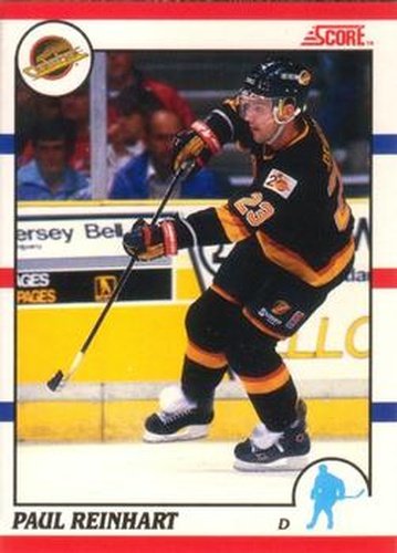 #173 Paul Reinhart - Vancouver Canucks - 1990-91 Score Canadian Hockey