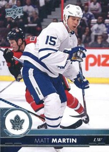 #173 Matt Martin - Toronto Maple Leafs - 2017-18 Upper Deck Hockey