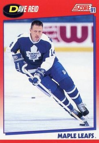 #173 Dave Reid - Toronto Maple Leafs - 1991-92 Score Canadian Bilingual Hockey