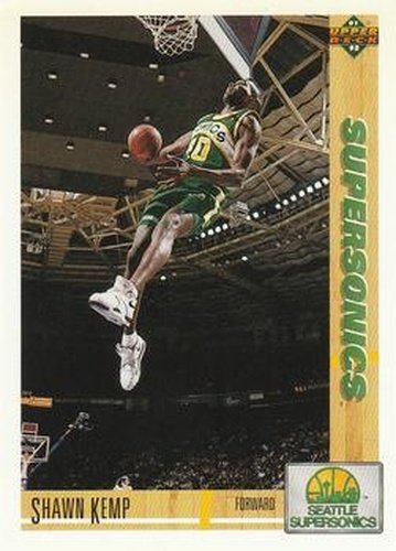 #173 Shawn Kemp - Seattle SuperSonics - 1991-92 Upper Deck Basketball