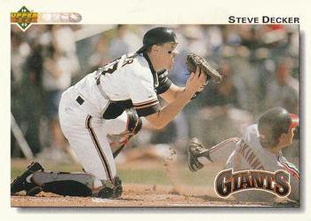 #173 Steve Decker - San Francisco Giants - 1992 Upper Deck Baseball