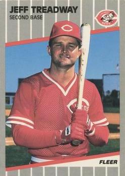 #173 Jeff Treadway - Cincinnati Reds - 1989 Fleer Baseball
