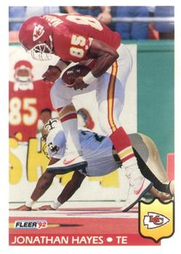 #173 Jonathan Hayes - Kansas City Chiefs - 1992 Fleer Football