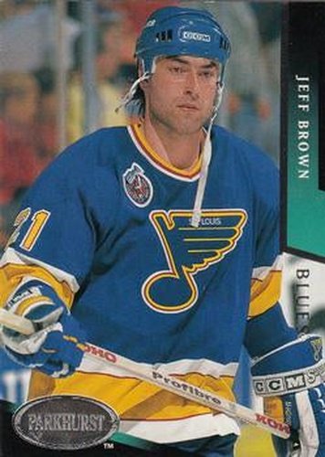 #173 Jeff Brown - St. Louis Blues - 1993-94 Parkhurst Hockey