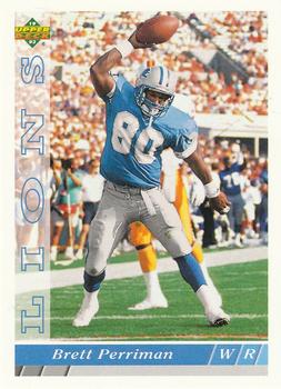 #173 Brett Perriman - Detroit Lions - 1993 Upper Deck Football
