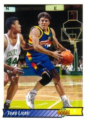 #173 Todd Lichti - Denver Nuggets - 1992-93 Upper Deck Basketball