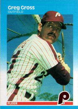 #173 Greg Gross - Philadelphia Phillies - 1987 Fleer Baseball