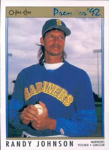 #173 Randy Johnson - Seattle Mariners - 1992 O-Pee-Chee Premier Baseball