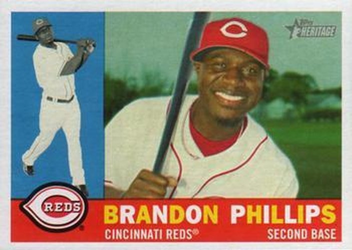 #173 Brandon Phillips - Cincinnati Reds - 2009 Topps Heritage Baseball