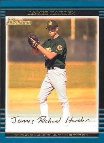 #173 James Harden - Oakland Athletics - 2002 Bowman Baseball