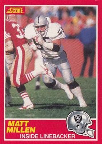 #173 Matt Millen - Los Angeles Raiders - 1989 Score Football