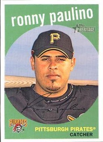 #173 Ronny Paulino - Pittsburgh Pirates - 2008 Topps Heritage Baseball