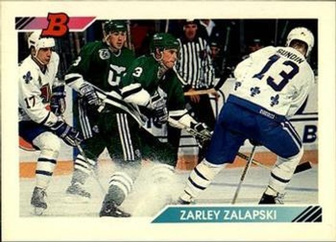 #173 Zarley Zalapski - Hartford Whalers - 1992-93 Bowman Hockey