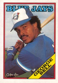 #173 George Bell - Toronto Blue Jays - 1988 O-Pee-Chee Baseball