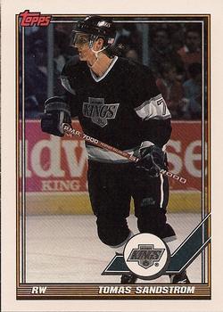 #173 Tomas Sandstrom - Los Angeles Kings - 1991-92 Topps Hockey