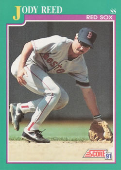 #173 Jody Reed - Boston Red Sox - 1991 Score Baseball