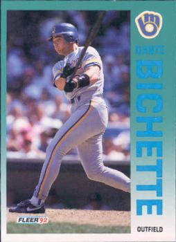 #173 Dante Bichette - Milwaukee Brewers - 1992 Fleer Baseball