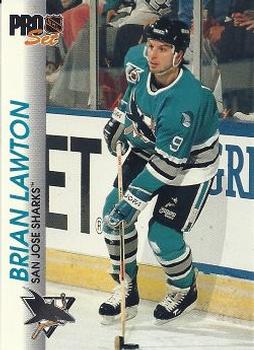 #173 Brian Lawton - San Jose Sharks - 1992-93 Pro Set Hockey