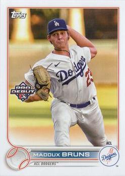 #PD-174 Maddux Bruns - ACL Dodgers - 2022 Topps Pro Debut Baseball